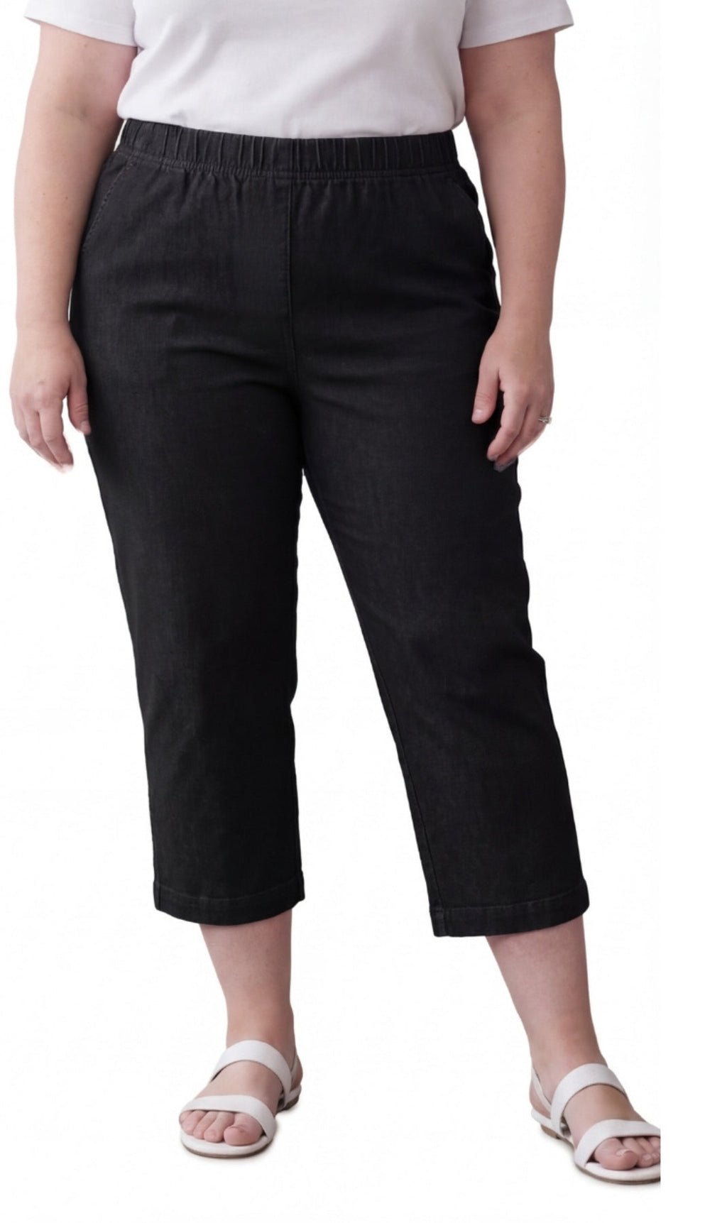 Women's Lightweight Stretch Denim Capri Pants – Comfortable Everyday Fit