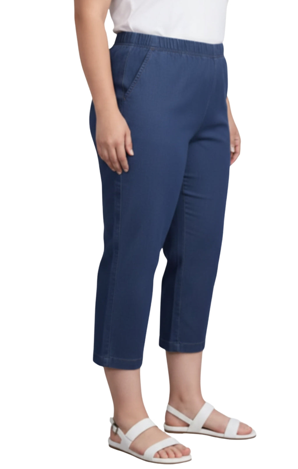 Women's Lightweight Stretch Denim Capri Pants – Comfortable Everyday Fit