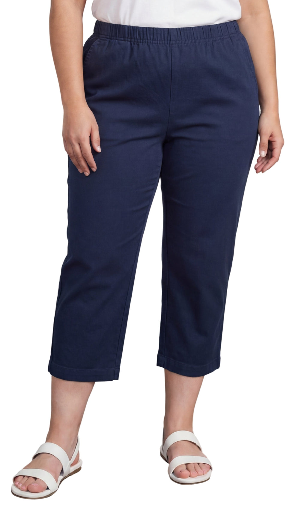 Women's Lightweight Stretch Denim Capri Pants – Comfortable Everyday Fit