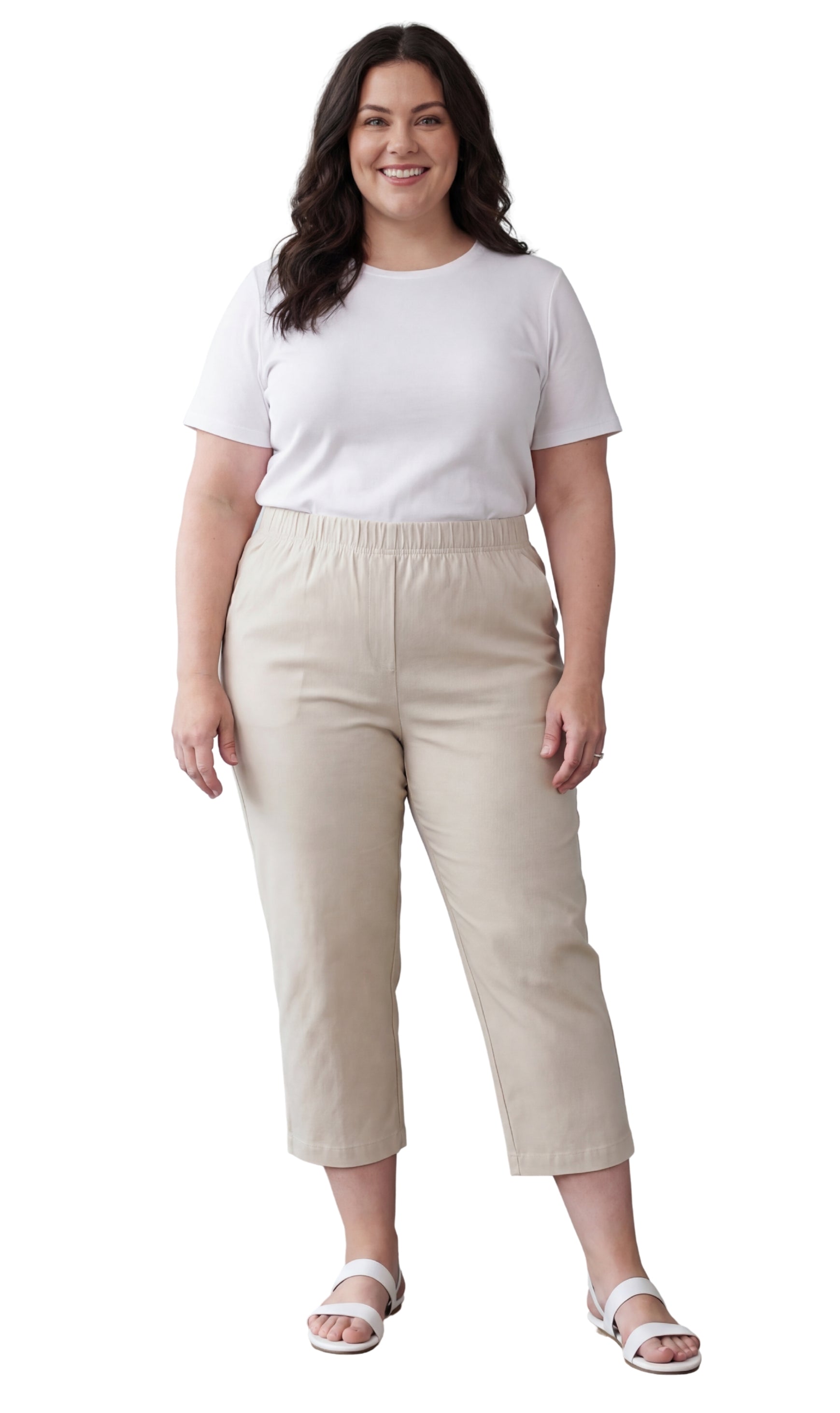 Women's Lightweight Stretch Denim Capri Pants – Comfortable Everyday Fit
