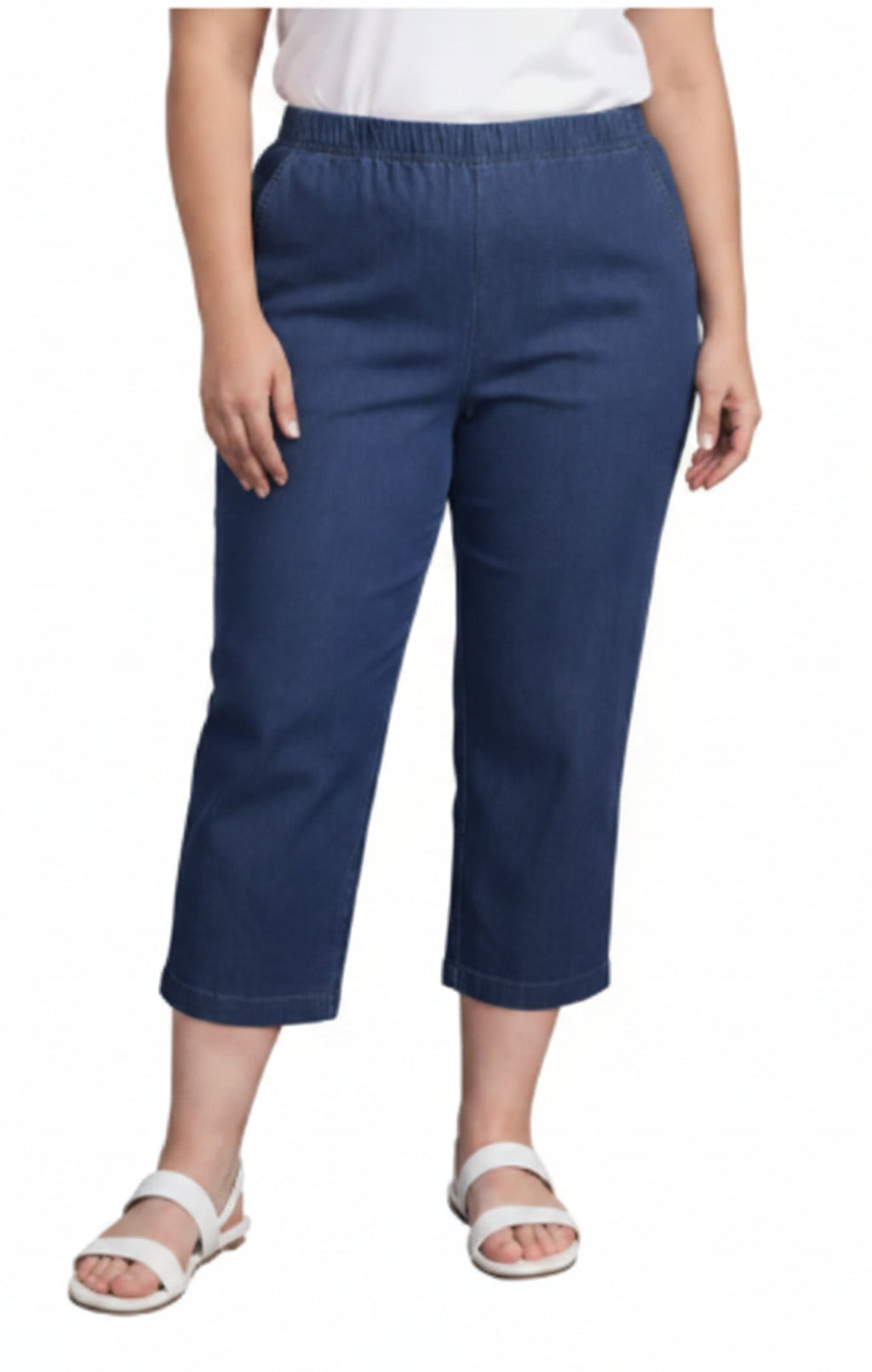 Women's Lightweight Stretch Denim Capri Pants – Comfortable Everyday Fit