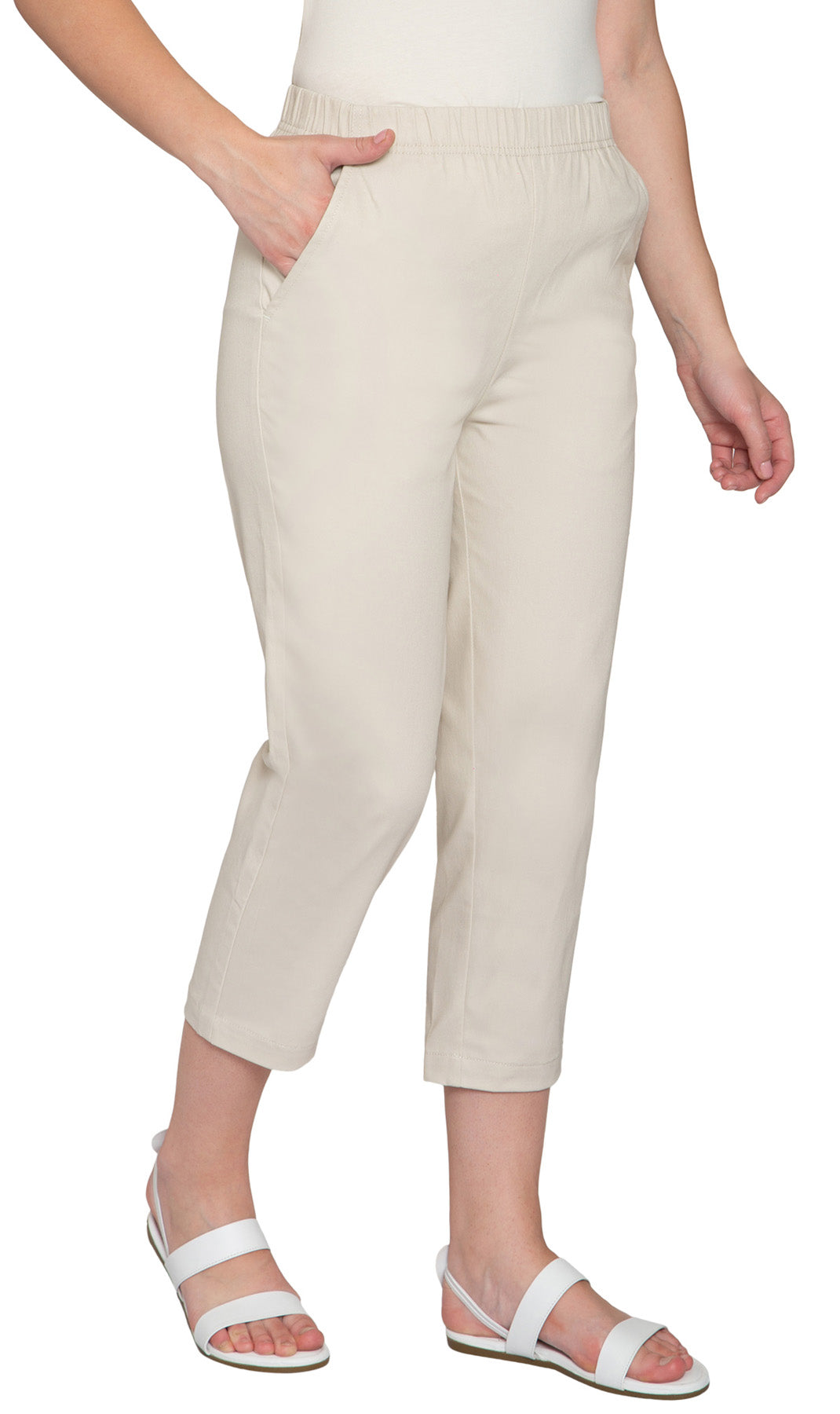Women's Lightweight Stretch Denim Capri Pants – Comfortable Everyday Fit