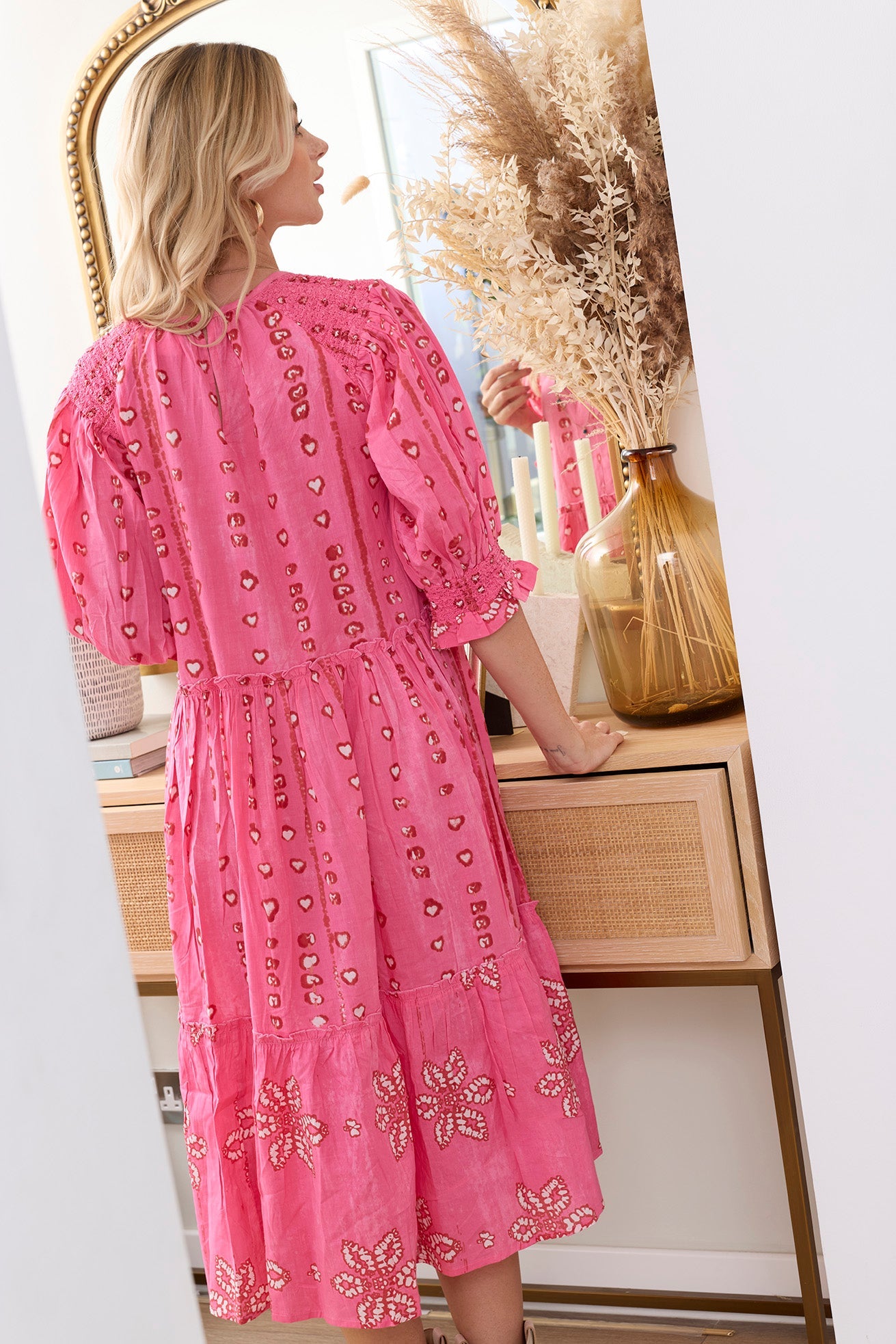 Gypsy Heart Dress in Poppy Red