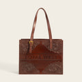 Loyal West Mivva Handtooled Medium Bag - Brunette Leather