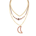 Cresecent Moon Falling Necklace