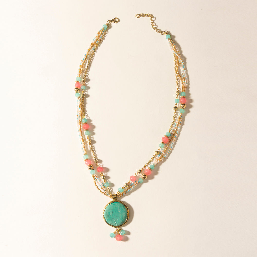 Myra Wild Posy Necklace in Sherbet Sunset