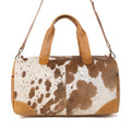 Myra Cattle Drive Men's Hairon Leather Traveller Bag in Bridle Ivory