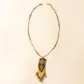 Myra Sun Strung Beaded Necklace in Brown
