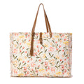 Myra Brookside Cotton & Leather Weekender Bag in Blush Cream