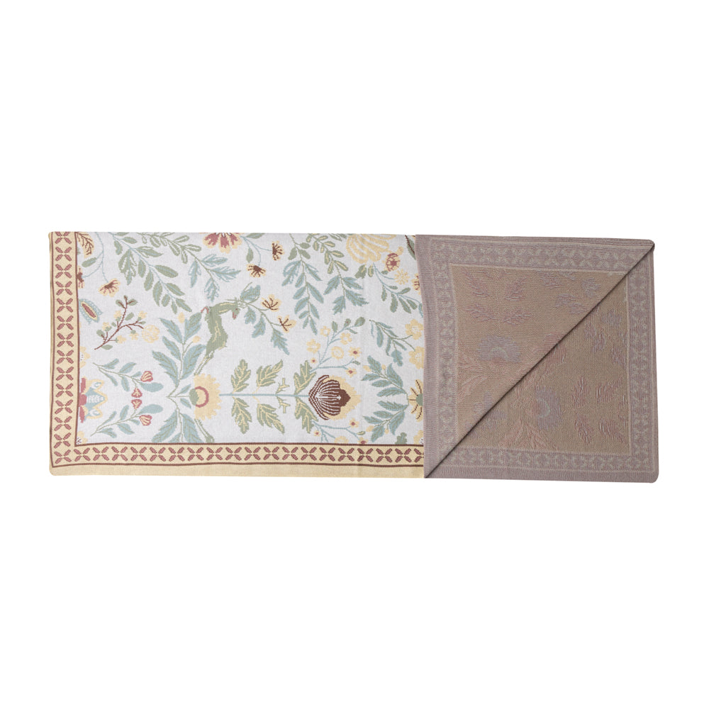 Myra Wildflower Haven Cotton Throw in Garden Ivory