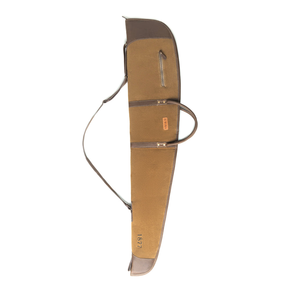 Myra Long Range Cotton Leather Rifle Case in Antique Olive