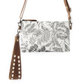 Myra Frondtrail upcycled canvas Belt Bag for Women in ivory with leather detail