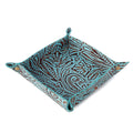 Myra Copperwind Leather Tray in Aqua