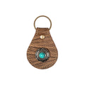 Concho Varied Leather Key Fob